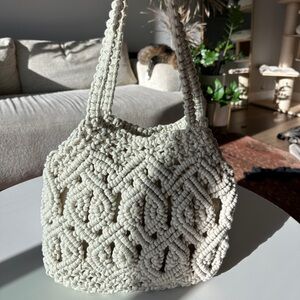 Zara Macrame Bag Ivory